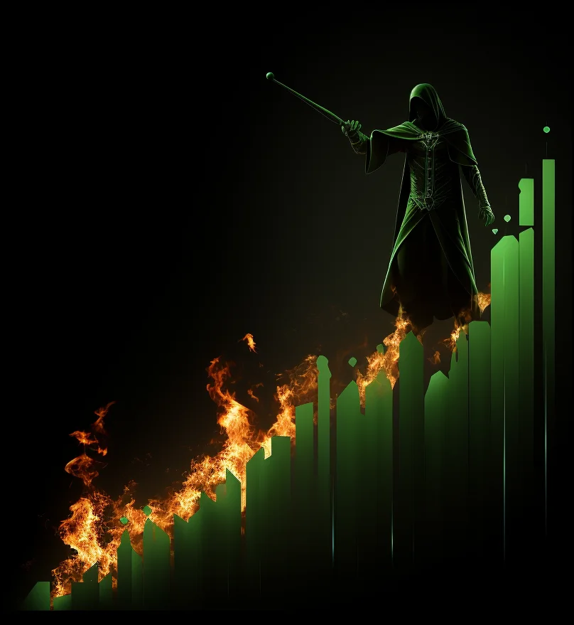 Character standing on top of a ladder